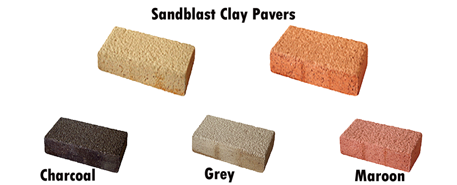Sandblast Clay Pavers